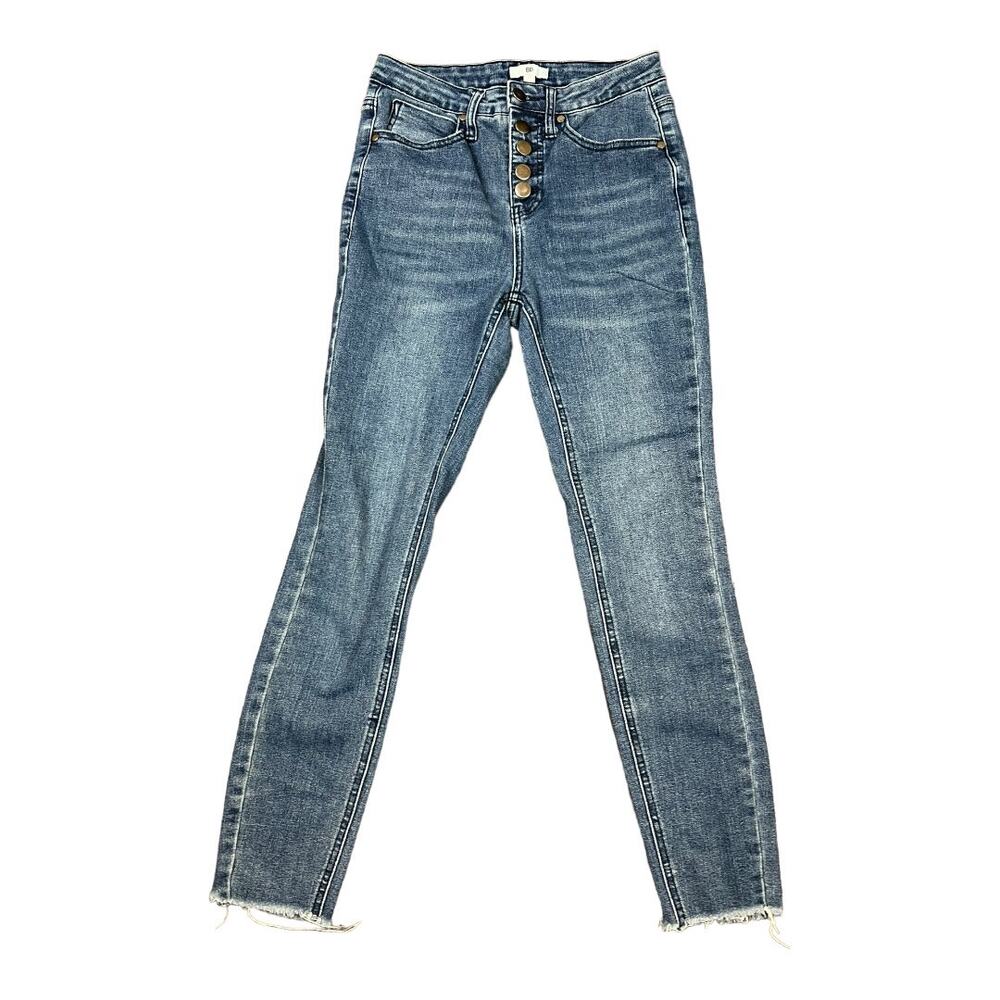 BP Brass Plum High Rise Button Fly Skinny Jeans 27